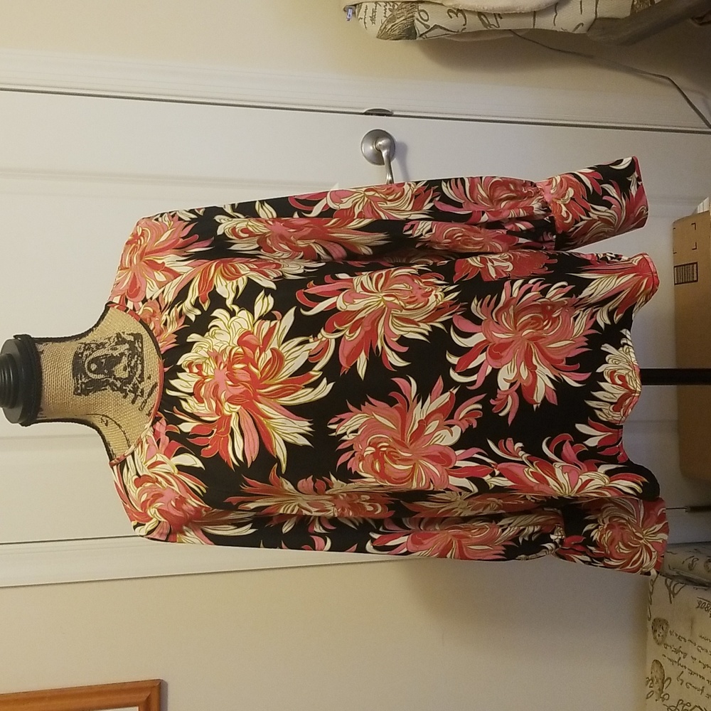 Who What Wear Flora Print Shirt